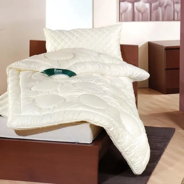 Frankenstolz 4-seizoenen dekbed scheerwol natuur Derby 260x220 Wit