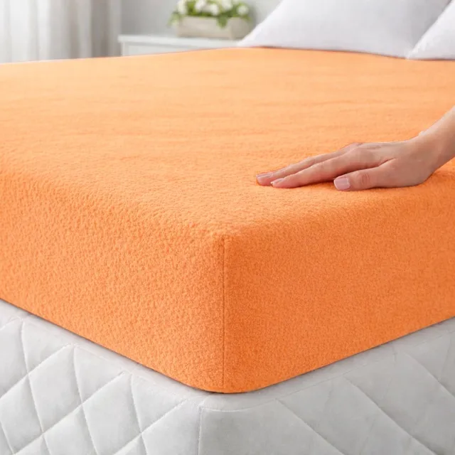 bedlin Hoeslaken Molton ( warm / winter ) - Tweepersoons 180 x 200 cm - Oranje