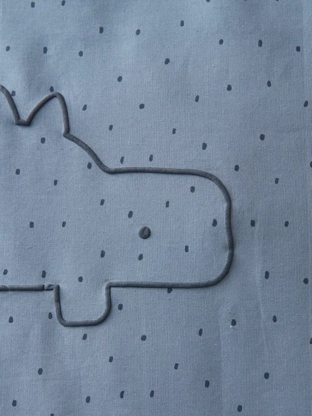 vertbaudet Omkeerbaar baby-dekbedovertrek PETIT DINO ? Blauw
