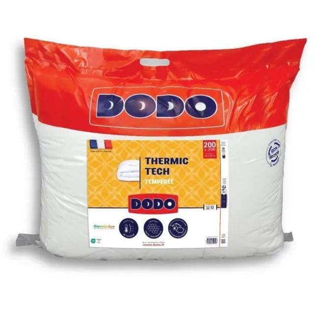 Dodo 250 g/m² gematigd dekbed - THERMIC TECH - 200 x 200 cm - Wit
