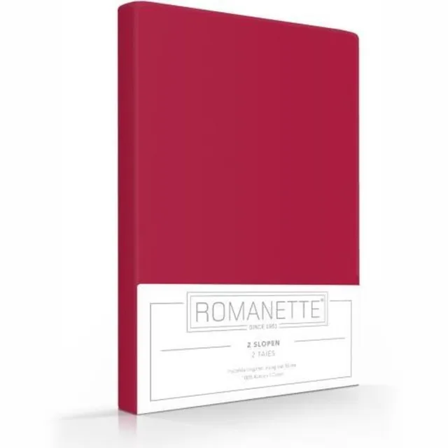 Romanette Flanel Kussensloop 2X 65X65 Rood