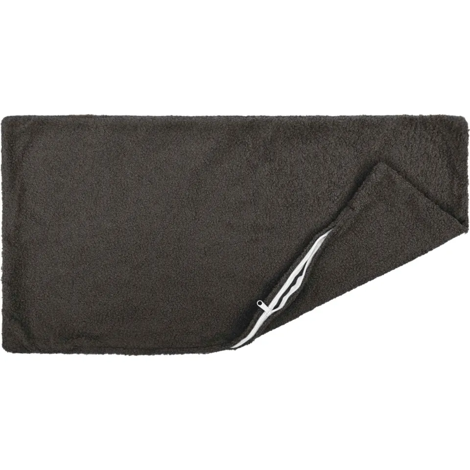 vidaXL Kussensloop 2 st HEERLEN Donkergrijs 40 x 80 cm Bouclé, foto 4