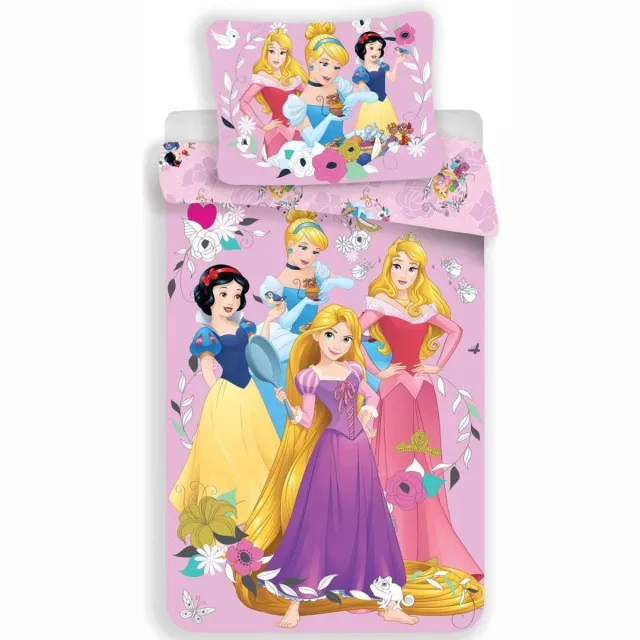 Disney Princess Pink - Dekbedovertrek - Eenpersoons - 140 x 200 cm Roze