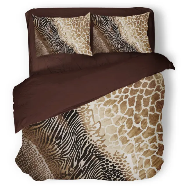 Eleganzzz Dekbedovertrek Wilderness Chic - Brown - Dekbedovertrek - Micropercal - Dekbedovertrekken - Dierenprint Dekbedovertrek, foto 2