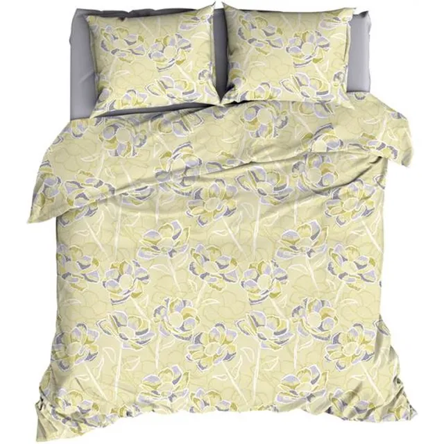 Satin D Or Satin d'Or Steffi Dekbedovertrek - Lits-jumeaux - 240x200/220 cm - Geelgroen