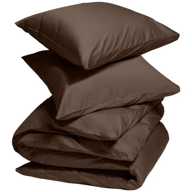 Yumeko dekbedovertrek katoensatijn chestnut 240x220 + 2/60x70 - Bio, eco & fairtrade