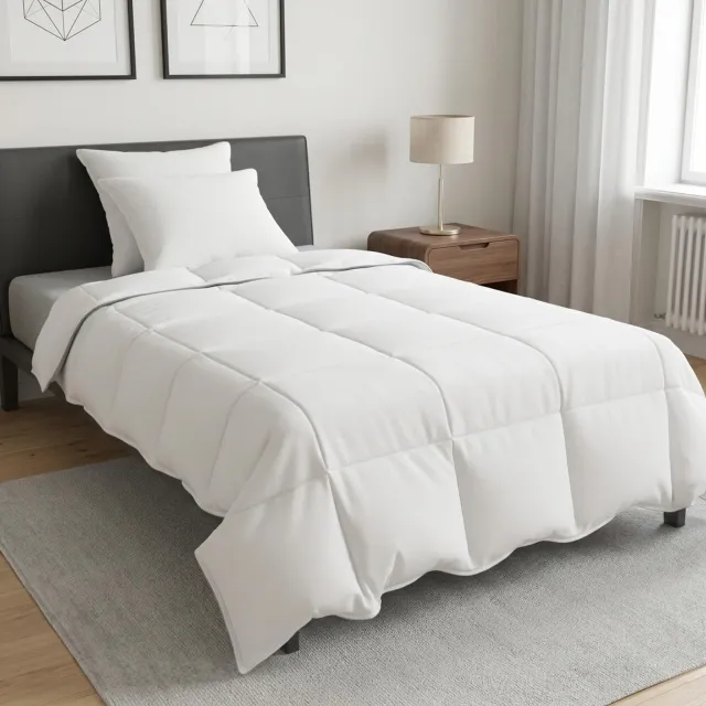 vidaXL Dekbedset 135 x 220 cm Winter Wit