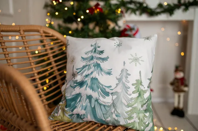 Allbag Kerst Kussenhoes 45x45cm Decoratief - Winterse Sfeer