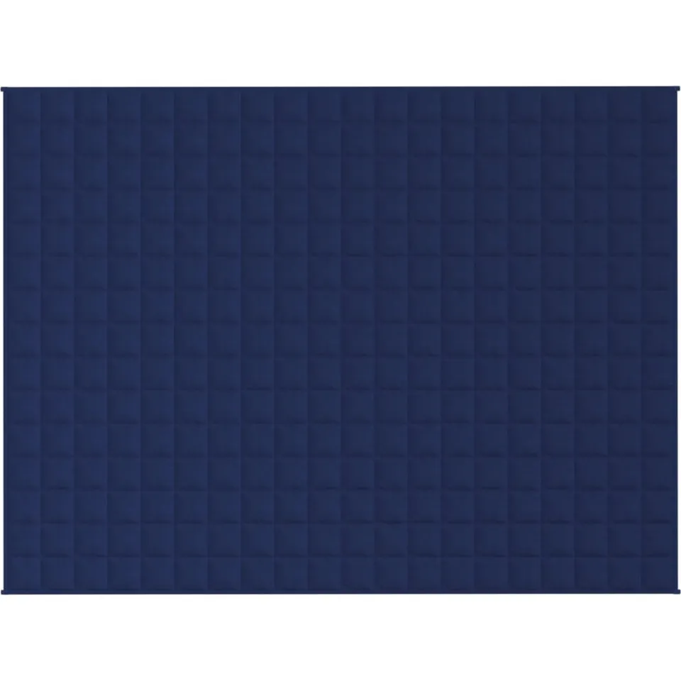 vidaXL Verzwaringsdeken 152x203 cm 11 kg stof blauw
