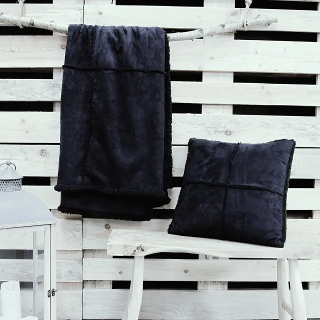 Today Winter Spirit plaid navy Blauw