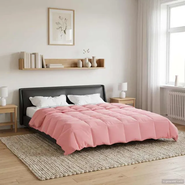 vidaXL Zomer Dekbed 240 x 260 cm Zomer Microfiber (100% polyester) Roze