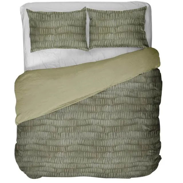 kayori Mina Dekbedovertrek - Tweepersoons - 200x200/220 cm - Olijfgroen