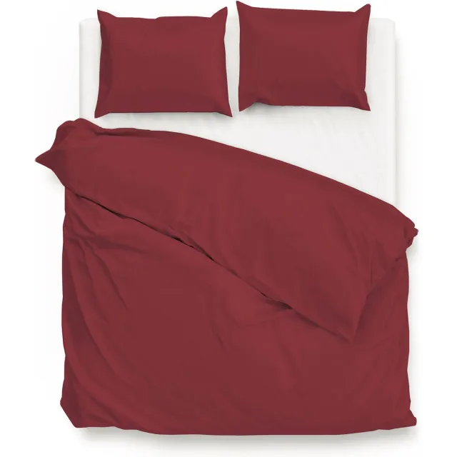 Zohome Satinado Dekbedovertrek - Katoensatijn - Rood Spicy Red