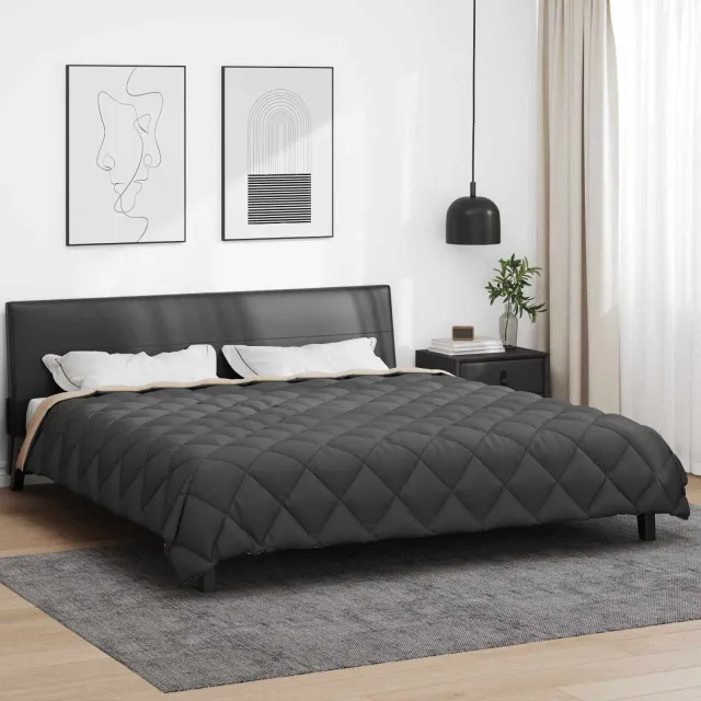 vidaXL Winter Dekbed 220 x 240 cm 450 gsm Microvezel Anthraciet