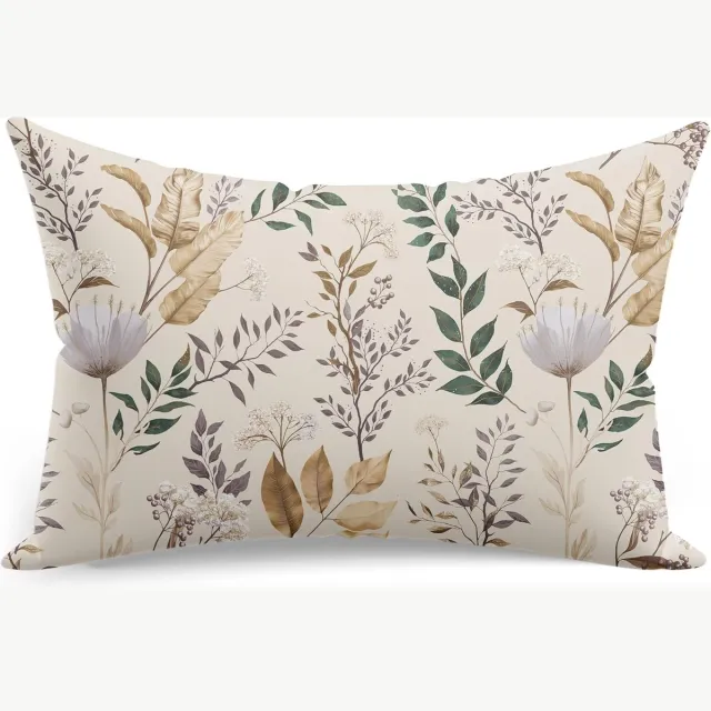 Famanu Kussensloop 80 x 80 cm van 100% katoen met rits en bloemmotief, gecertificeerd voor veilig gebruik, biedt comfort en stijl voor uw slaapkamer en is eenvoudig te onderhouden Neutraal