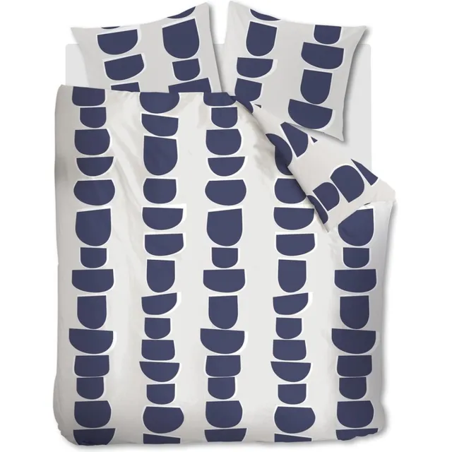 vtwonen Moons dekbedovertrek - Eenpersoons - 140x200/220 - Indigo