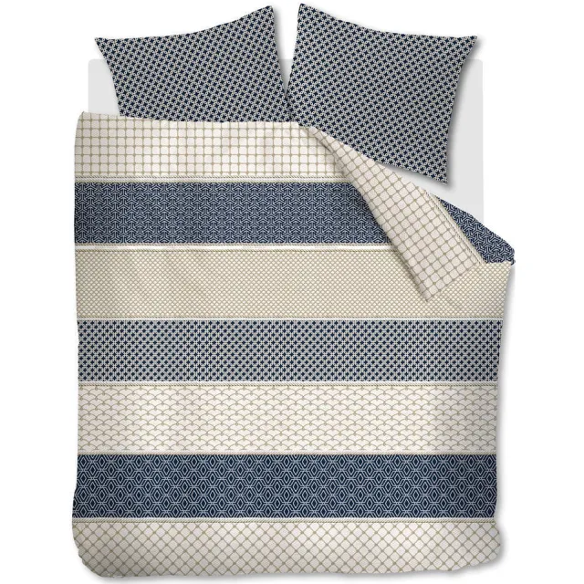 Riviera Maison Ropes dekbedovertrek lits-jumeaux blauw