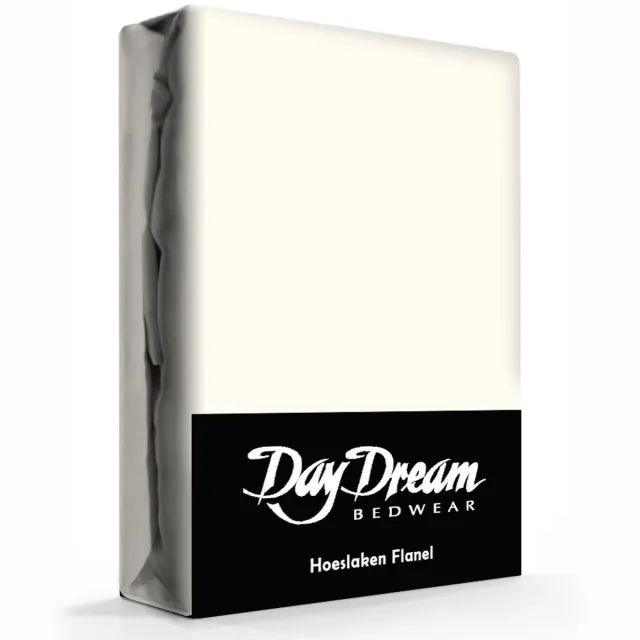 Day Dream hoeslaken - flanel - 90 x 220 - Crème
