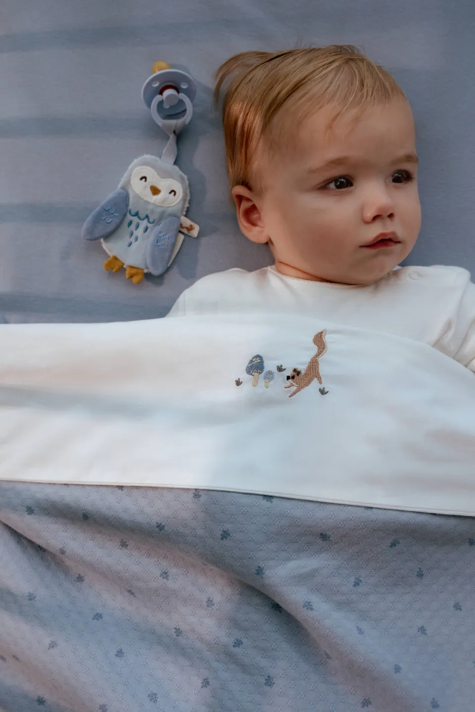 Little Dutch ledikantdeken Pure Denim Blue blauw, foto 3