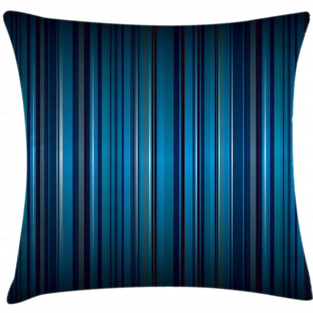ABAKUHAUS Havenstrepen Kussenhoes – 40x40 cm – dubbelzijdig bedrukt – rits – marineblauw-teal