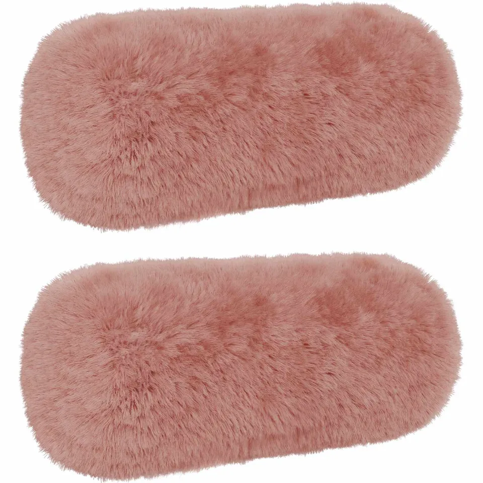 vidaXL Kussensloop 2 st HEERLEN Roze Ø 15 x 40 cm PV Fleece