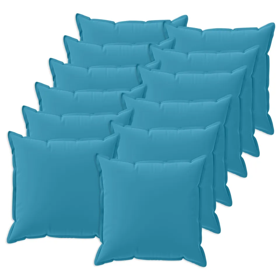 vidaXL Kussensloop 12 st HOUTEN Lichtblauw 40 x 40 cm Polyester blauw, foto 3