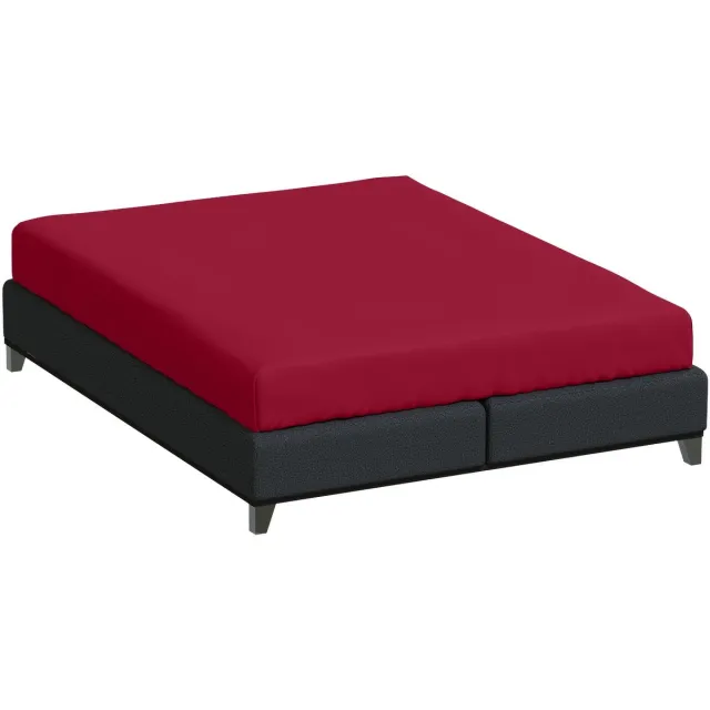 Bella Donna Hoeslaken Jersey Donkere Kleuren Carmijnrood 140/200-160/220 -Default