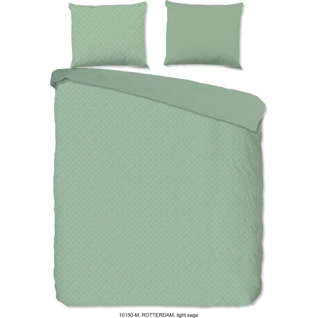 Pure dekbedovertrek droogboeket en vlinder - 2 persoons 200x200/220 cm - Lichtsalie - Microvezel Light Sage
