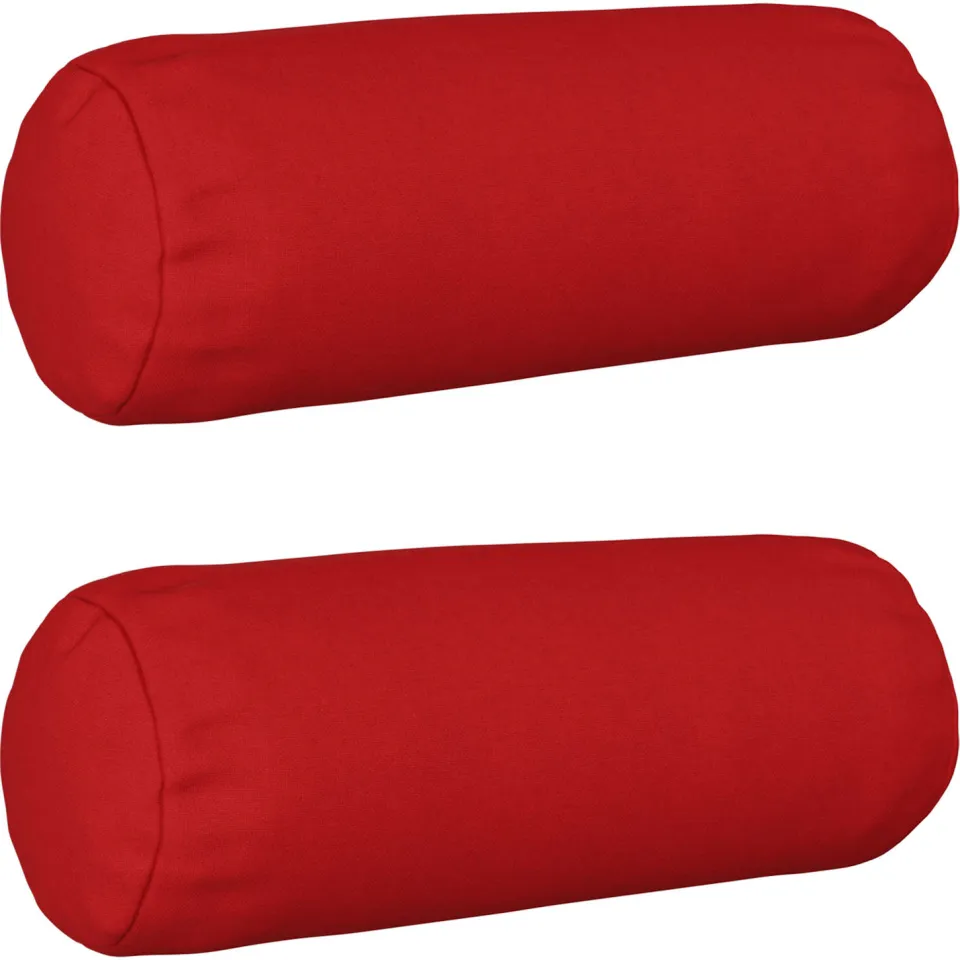 vidaXL Kussensloop 2 st HEERLEN Rood Dia. 15 x 40 cm Stof, foto 3