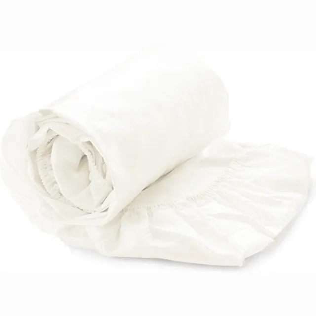 Slaap Vaak Luxe Hoeslaken Satijn - 100% Katoensatijn (280TC) - Eenpersoons - 180x200 cm - White Wit