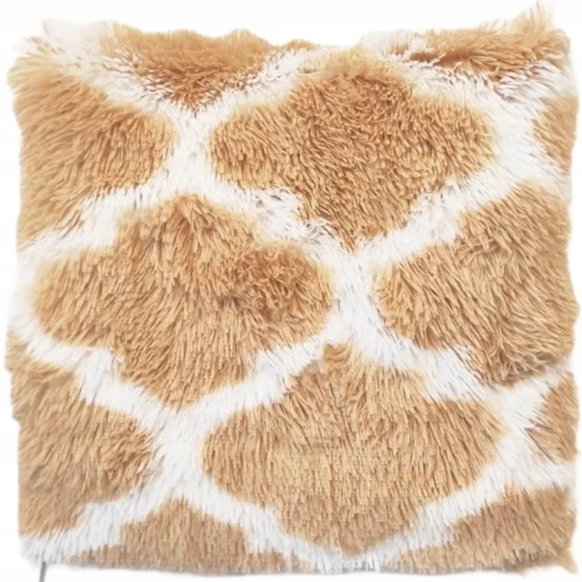 Granda Beige-wit shaggy kussenhoes 45x45 - Luxe woondecoratie