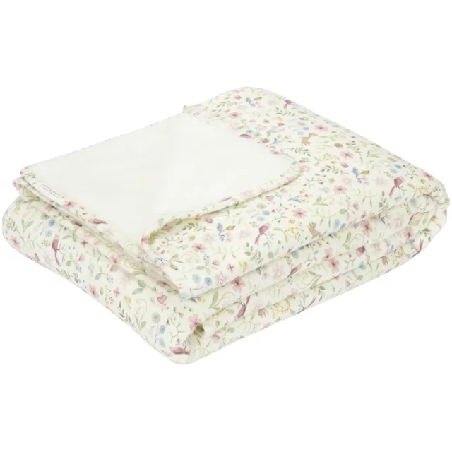 Little Dutch Fairy Wonders ledikantdeken offwhite Offwhite/groen/roze