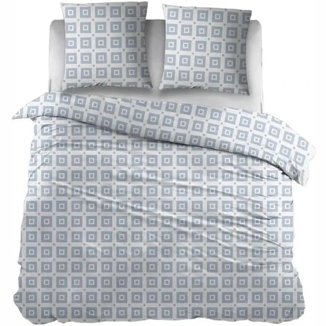 Sleepnight Dekbedovertrek Flanel Ilse Blauw - 240 x 200/220 cm + 2 kussenslopen - [Blauw]
