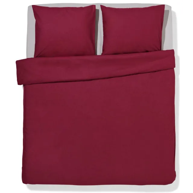 HEMA Dekbedovertrek 140x200/220cm zacht katoen rood (rood), foto 3