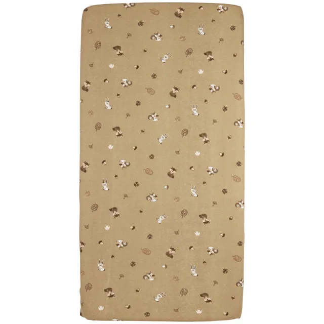 Meyco ledikant hoeslaken Forest Animals sand