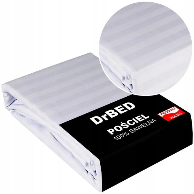 DrBED Adamaszek Hotel Beddengoed Set - Wit - 160x200 cm - 2 Kussenslopen
