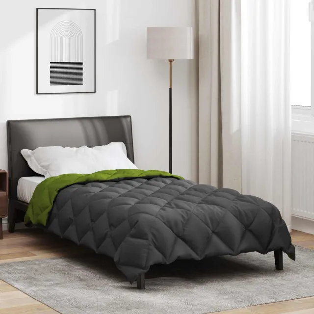 vidaXL Winter Dekbed 135 x 220 cm 450 gsm Microvezel Groen