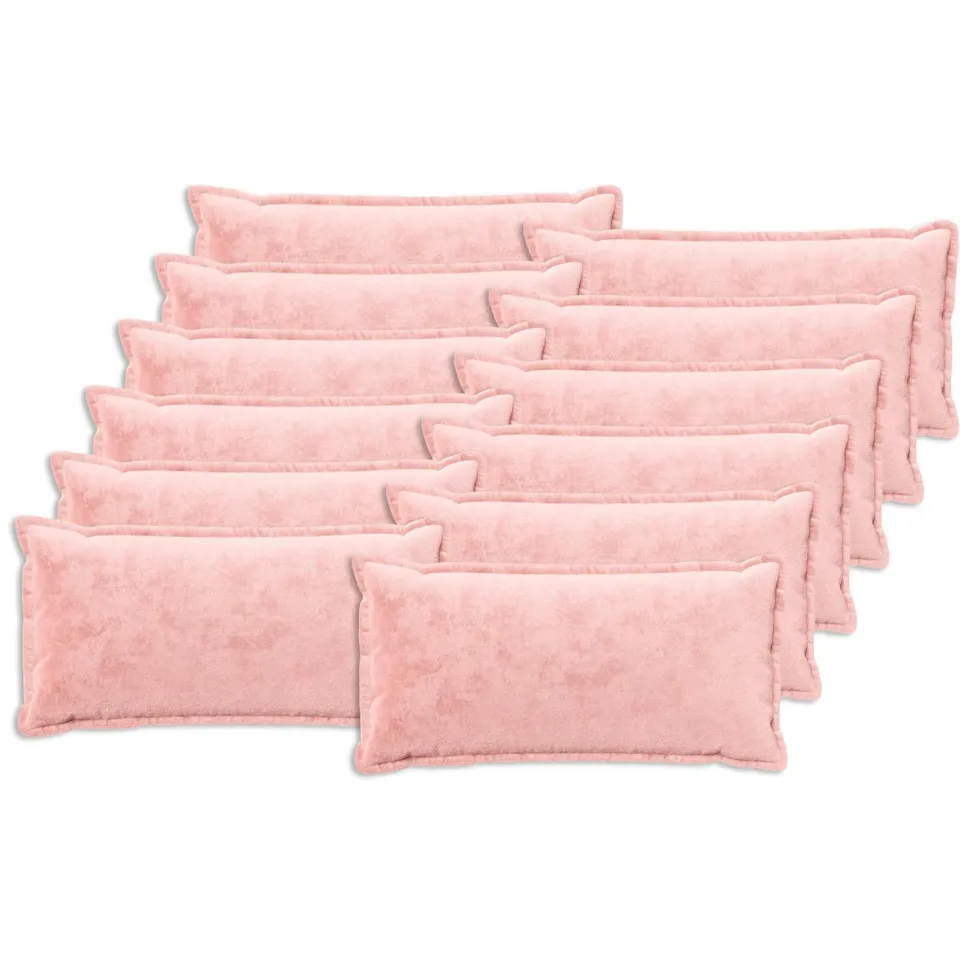 vidaXL Kussensloop 12 st HOUTEN Roze 40 x 80 cm Flanel, foto 3