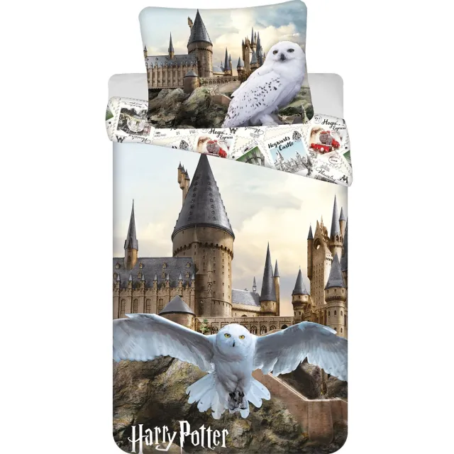 Harry Potter Dekbedovertrek Hedwig - 140 x 200 cm + 70 x 90 cm - Katoen Multi
