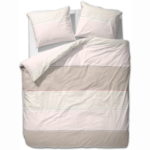 Ten Cate Dekbedovertrek - Dekbedovertrek 240 x 220 katoen - Dekbedovertrekken - Dekbedovertrek 240 x 220 - Cannes Roze Off-White/Roze