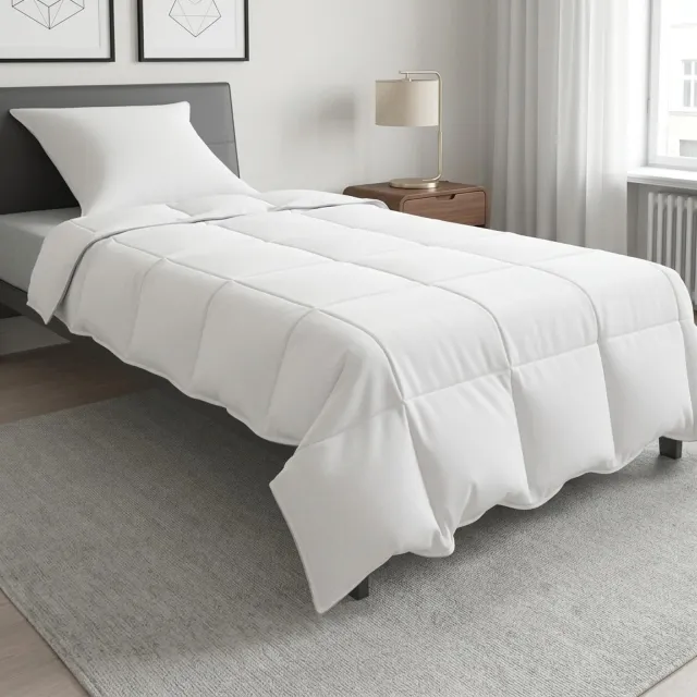 vidaXL Dekbedset 155 x 200 cm Zomer Wit