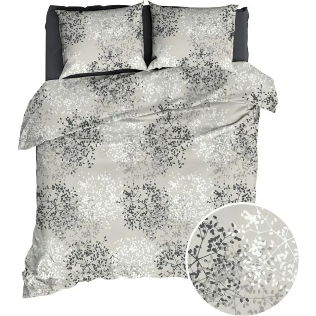 Satin d'Or Bellini Dekbedovertrek - Lits-jumeaux - 240x200/220 cm - Grijs