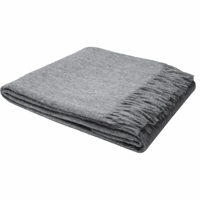Chill-Dept. Alpacadeken Wollen deken plaid Santa Cruz metaal / bruin