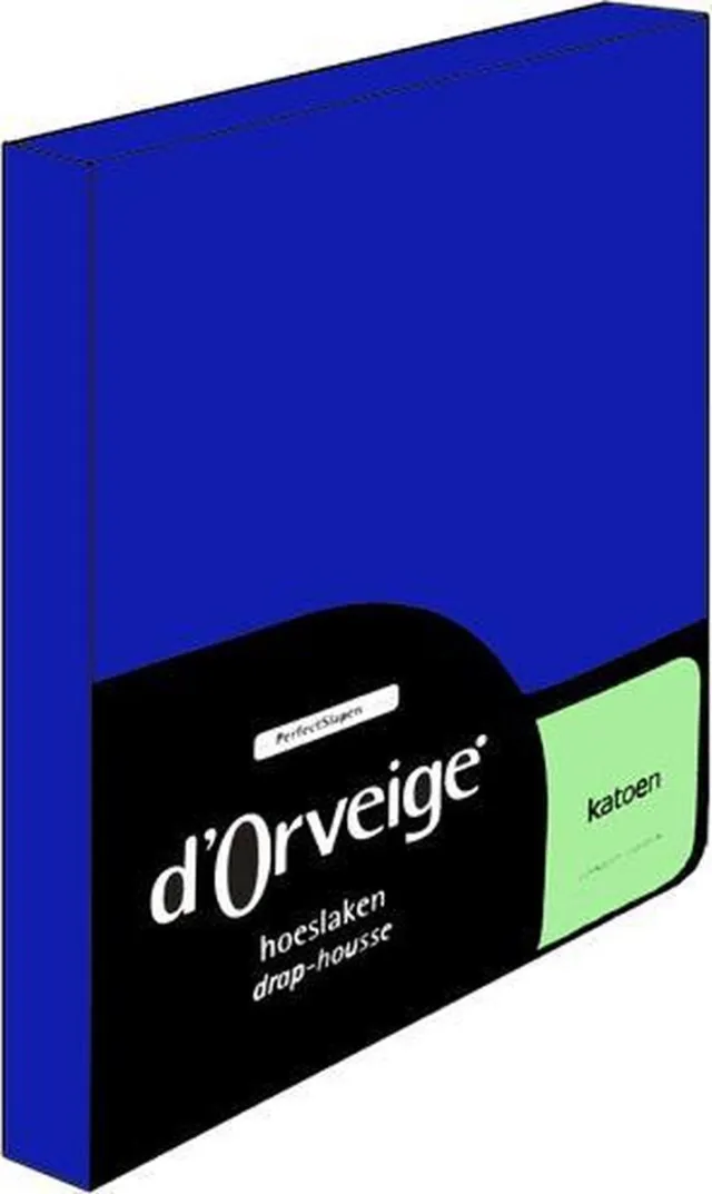 D'Orveige Hoeslaken Katoen - Eenpersoons - 90x200 cm - Donker Blauw Donkerblauw