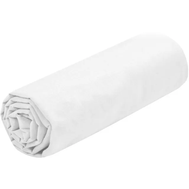Stof Textiles Hoeslaken Eden - 1-persoons - 90 x 190 cm - wit - hotelkwaliteit - ademend katoen - 30 cm matrasdikte
