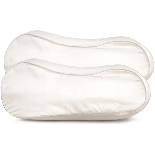 Silk Heaven Voordeelset 2x 100% Zijden kussensloop Ergnomisch Ivoor - 19MM - 40x60cm - Satijn geweven zijden kussensloop - Silk Heaven - 40x60cm