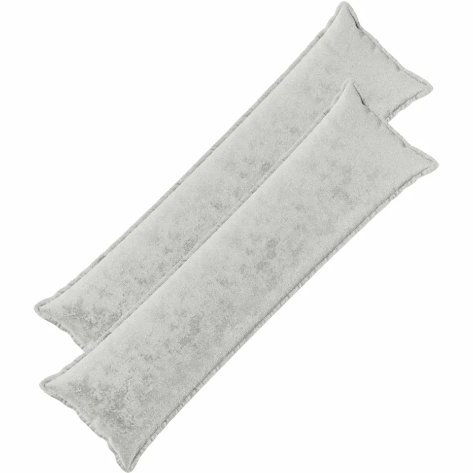 vidaXL Kussensloop 2 st HOUTEN Lichtgrijs 40 x 145 cm Flanel, foto 3