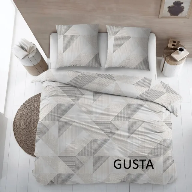 Welterusten Flanel laken GUSTA met slopen beige