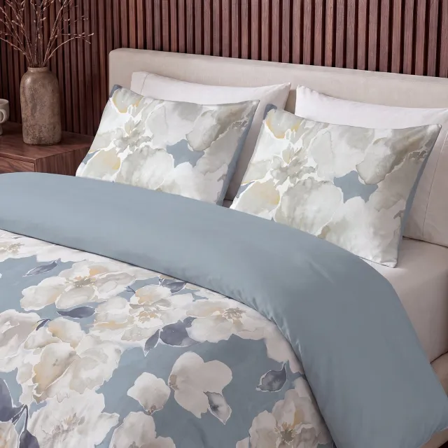 Sleeptime Stephanie 2 in 1 Wasbaar Dekbed zonder Overtrek - Tweepersoons 200x220 cm - Inclusief 2 Kussenslopen 60x70 cm - 100% Microvezel - Blauw