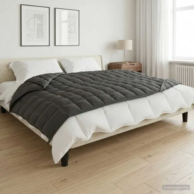 vidaXL Verzwaringsdeken Antraciet 152 x 203 cm 7 kg Stof, foto 2